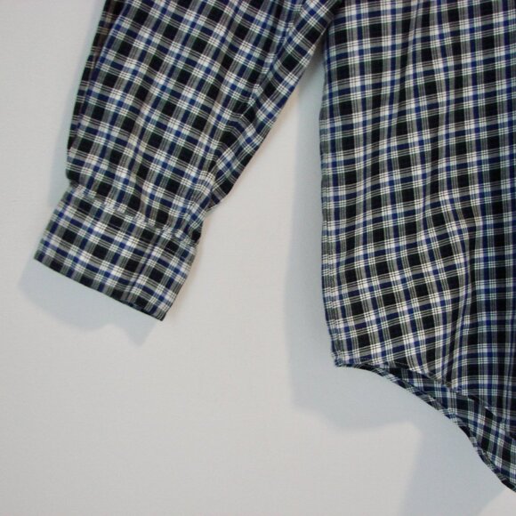Ralph Lauren Blue Label Pony Black Blue Plaid Shirt Blake Size Medium - Picture 7 of 13